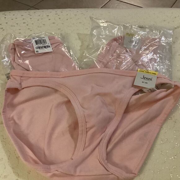NWT. Jenni, a Macy’s Brand Women’s Size Medium Set of 3 Pink Bikini Panties - Picture 2 of 9